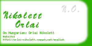 nikolett orlai business card